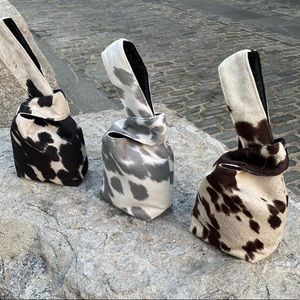 Carlton Yaito Brown Vegan Cow Suede Bag